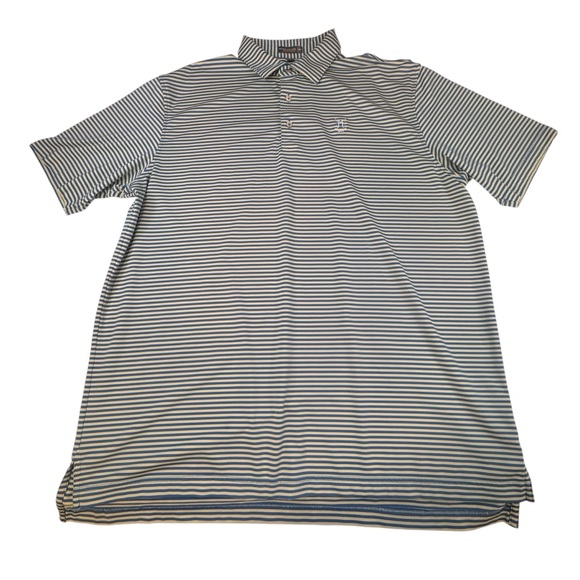 Peter Millar Other - Peter Millar Summer Comfort Polo Men's XL Yellow Stripe Performance Golf Stretch
